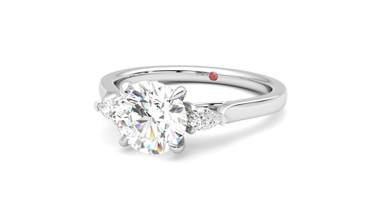 Taylor & Hart Faith Round Engagement Ring 360 degree image 26