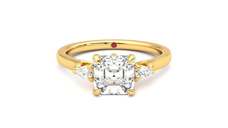 Taylor & Hart Faith Asscher Engagement Ring 360 degree image 0