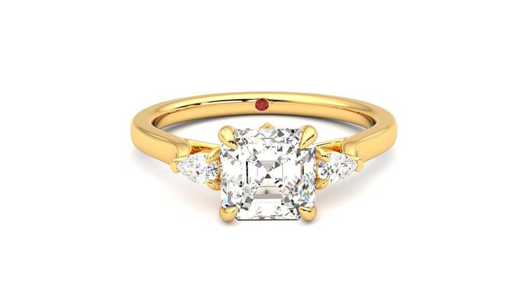 Taylor & Hart Faith Asscher Engagement Ring 360 degree image 1