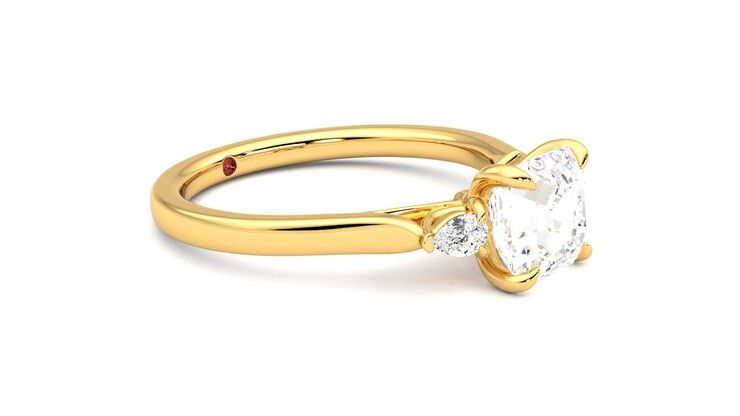 Taylor & Hart Faith Asscher Engagement Ring 360 degree image 7