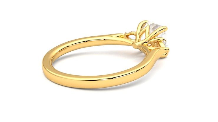 Taylor & Hart Faith Asscher Engagement Ring 360 degree image 12