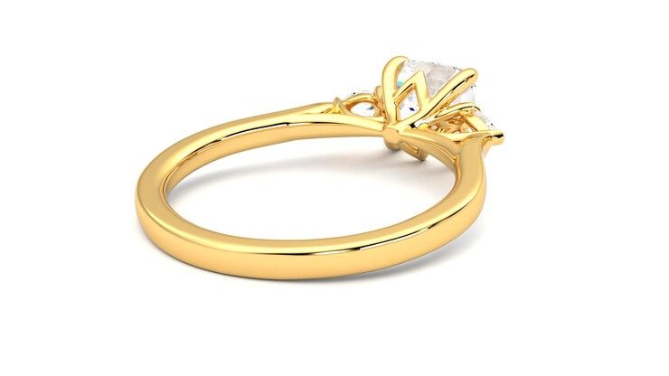 Taylor & Hart Faith Asscher Engagement Ring 360 degree image 13