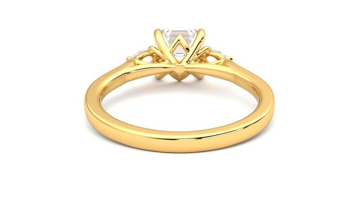 Taylor & Hart Faith Asscher Engagement Ring 360 degree image 15