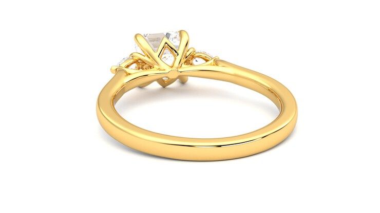 Taylor & Hart Faith Asscher Engagement Ring 360 degree image 16