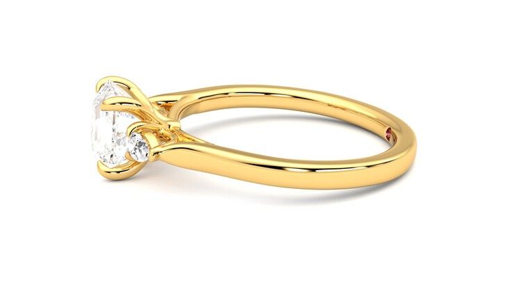 Taylor & Hart Faith Asscher Engagement Ring 360 degree image 21