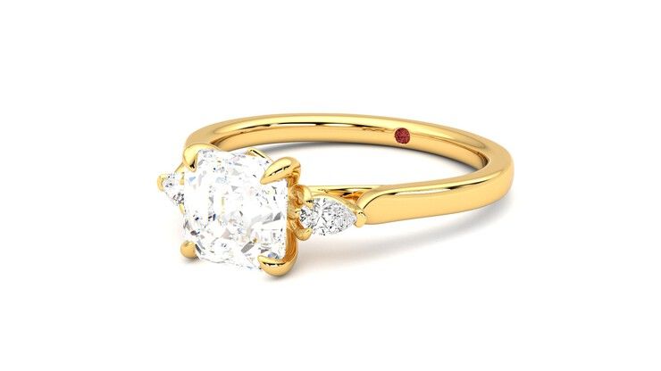 Taylor & Hart Faith Asscher Engagement Ring 360 degree image 25