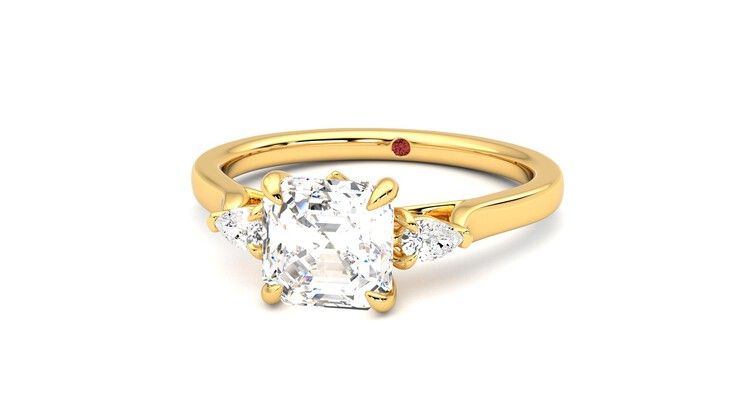 Taylor & Hart Faith Asscher Engagement Ring 360 degree image 27