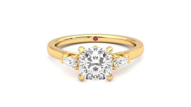 Taylor & Hart Faith Cushion Engagement Ring 360 degree image 0