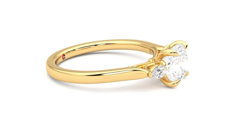 Taylor & Hart Faith Cushion Engagement Ring 360 degree image 8