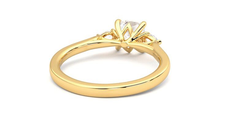 Taylor & Hart Faith Cushion Engagement Ring 360 degree image 14