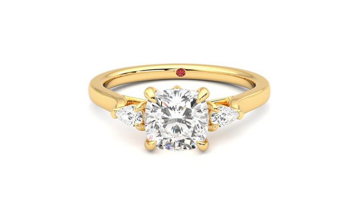 Taylor & Hart Faith Cushion Engagement Ring 360 degree image 29