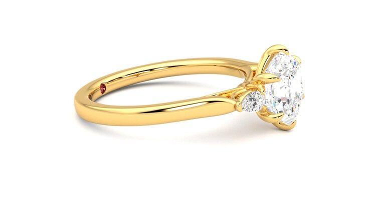 Taylor & Hart Faith Hexagonal Engagement Ring 360 degree image 8