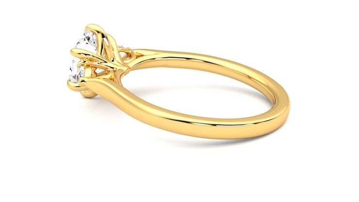 Taylor & Hart Faith Hexagonal Engagement Ring 360 degree image 19