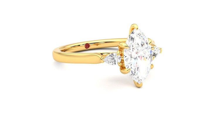 Taylor & Hart Faith Marquise Engagement Ring 360 degree image 5