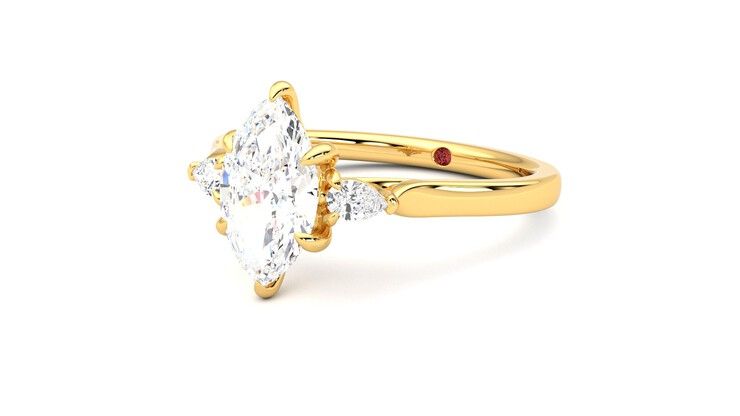 Taylor & Hart Faith Marquise Engagement Ring 360 degree image 25