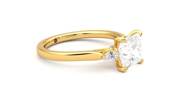 Taylor & Hart Faith Princess Engagement Ring 360 degree image 7