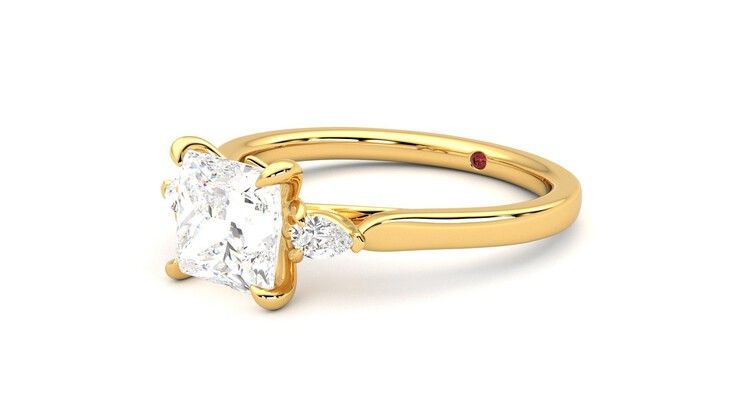 Taylor & Hart Faith Princess Engagement Ring 360 degree image 24