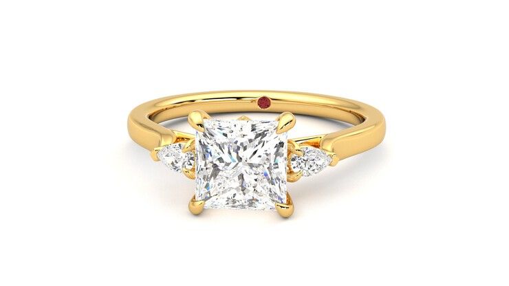 Taylor & Hart Faith Princess Engagement Ring 360 degree image 28