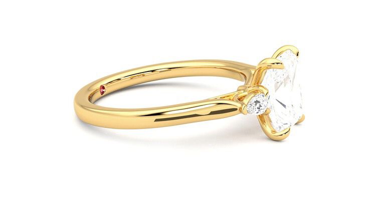Taylor & Hart Faith Radiant Engagement Ring 360 degree image 8