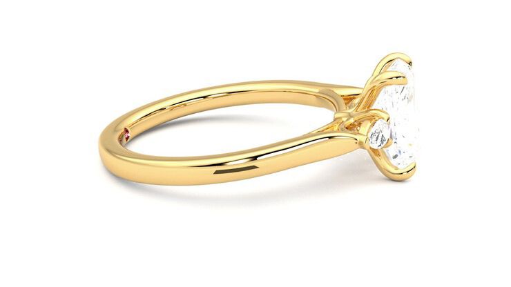 Taylor & Hart Faith Radiant Engagement Ring 360 degree image 9