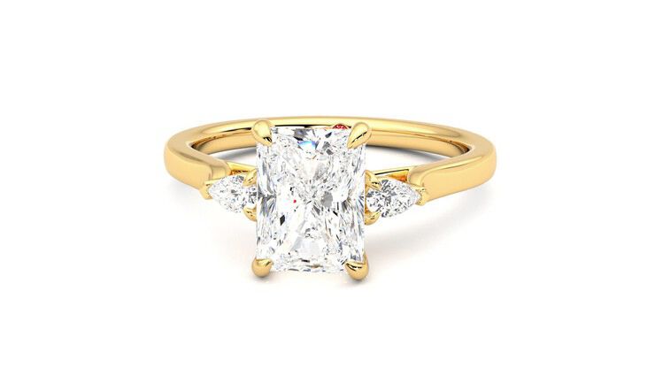Taylor & Hart Faith Radiant Engagement Ring 360 degree image 28
