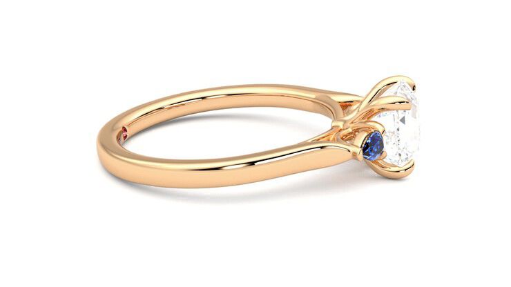 Taylor & Hart Faith Asscher Engagement Ring 360 degree image 9