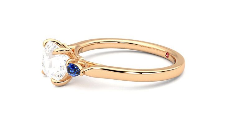 Taylor & Hart Faith Asscher Engagement Ring 360 degree image 22