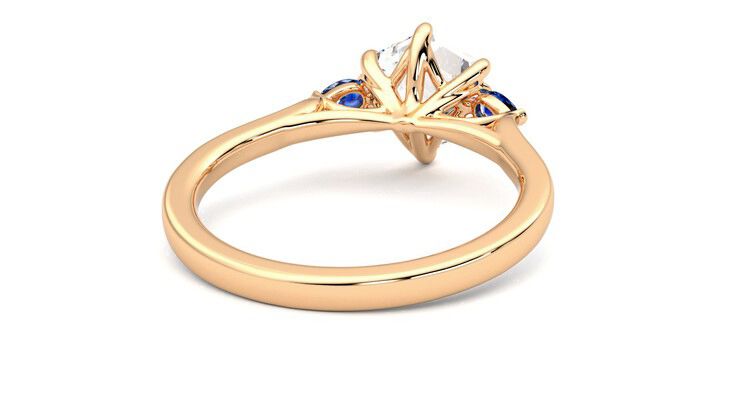 Taylor & Hart Faith Hexagonal Engagement Ring 360 degree image 14