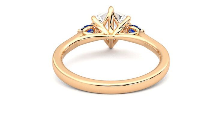 Taylor & Hart Faith Hexagonal Engagement Ring 360 degree image 15