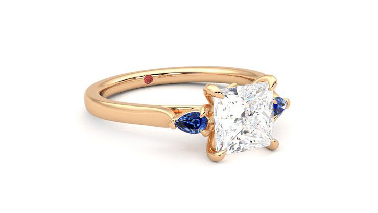 Taylor & Hart Faith Princess Engagement Ring 360 degree image 5