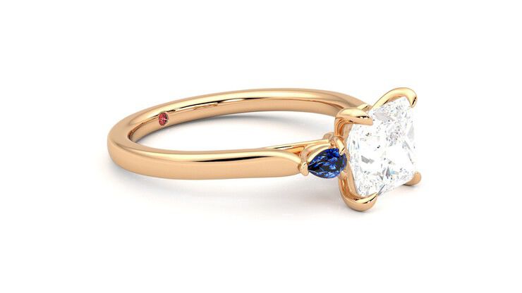 Taylor & Hart Faith Princess Engagement Ring 360 degree image 7