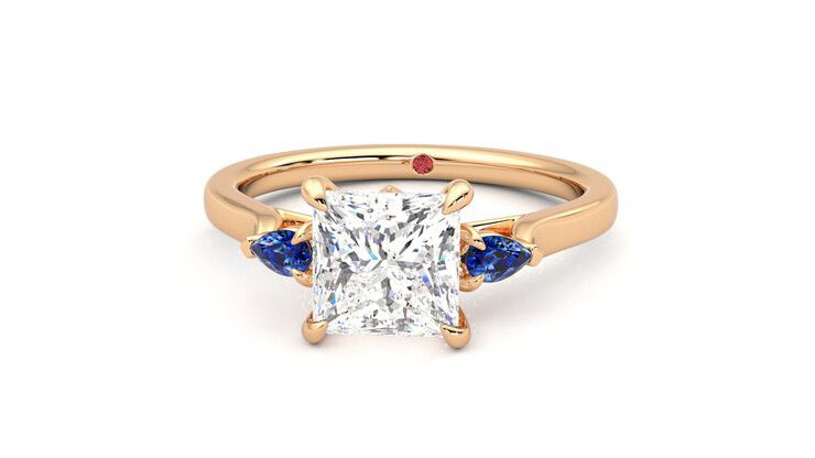 Taylor & Hart Faith Princess Engagement Ring 360 degree image 28