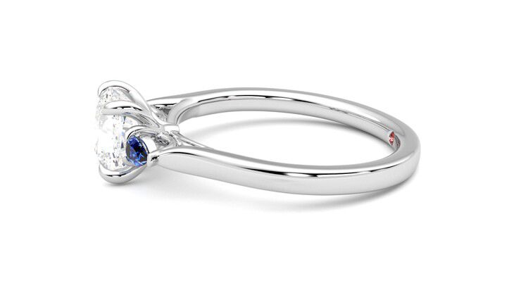 Taylor & Hart Faith Cushion Engagement Ring 360 degree image 21