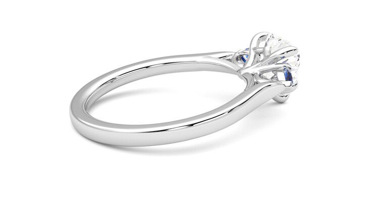 Taylor & Hart Faith Heart Engagement Ring 360 degree image 11