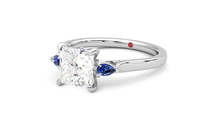 Taylor & Hart Faith Princess Engagement Ring 360 degree image 25