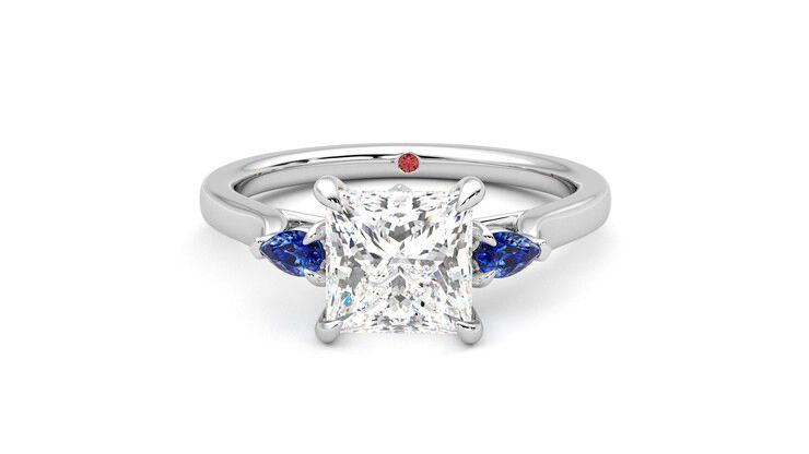 Taylor & Hart Faith Princess Engagement Ring 360 degree image 29