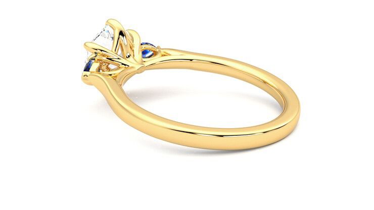 Taylor & Hart Faith Hexagonal Engagement Ring 360 degree image 18