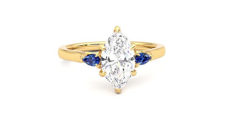 Taylor & Hart Faith Marquise Engagement Ring 360 degree image 2