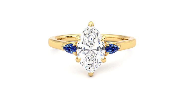 Taylor & Hart Faith Marquise Engagement Ring 360 degree image 29
