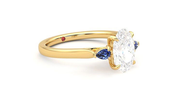 Taylor & Hart Faith Oval Engagement Ring 360 degree image 6