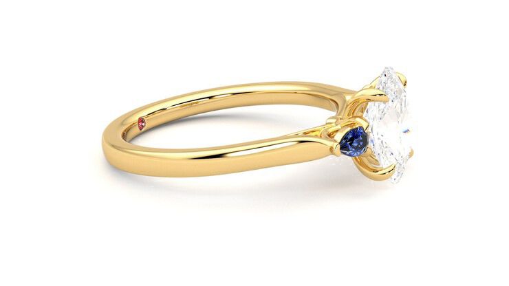 Taylor & Hart Faith Oval Engagement Ring 360 degree image 8