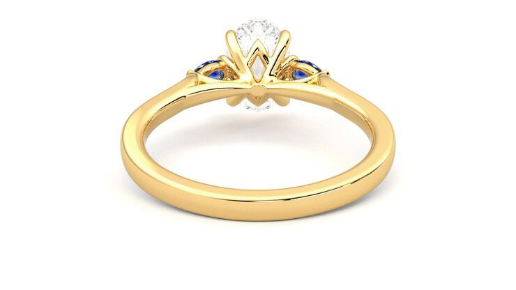 Taylor & Hart Faith Oval Engagement Ring 360 degree image 15
