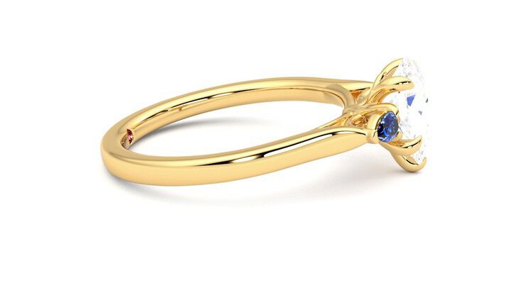 Taylor & Hart Faith Pear Engagement Ring 360 degree image 9