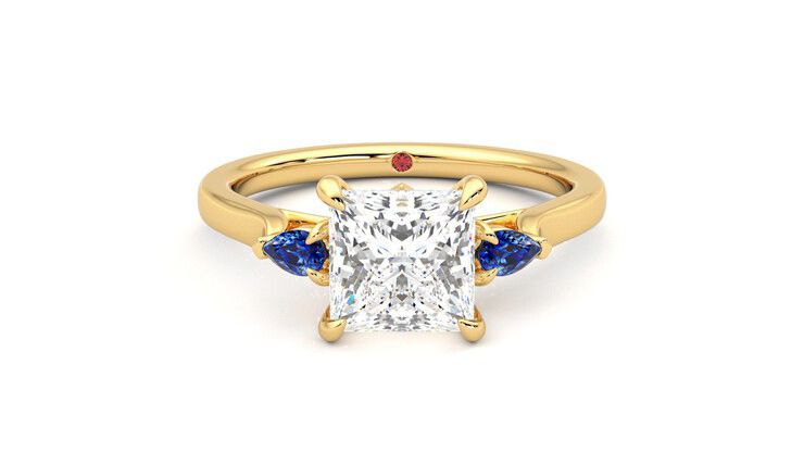 Taylor & Hart Faith Princess Engagement Ring 360 degree image 0
