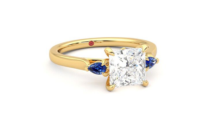Taylor & Hart Faith Princess Engagement Ring 360 degree image 4