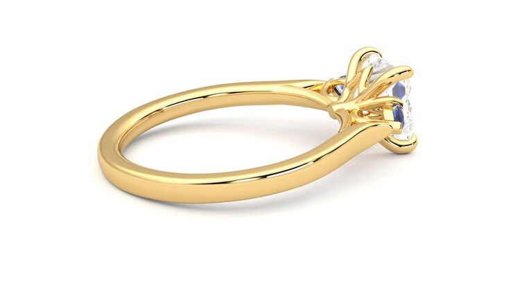 Taylor & Hart Faith Princess Engagement Ring 360 degree image 11