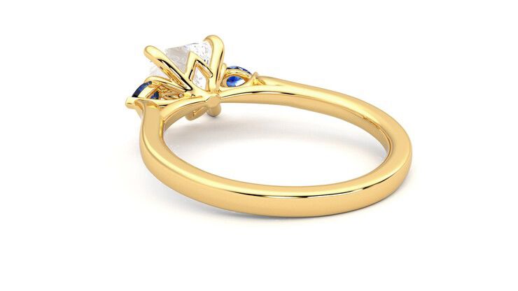 Taylor & Hart Faith Princess Engagement Ring 360 degree image 17