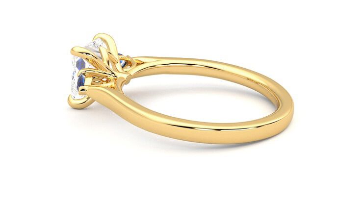 Taylor & Hart Faith Princess Engagement Ring 360 degree image 19