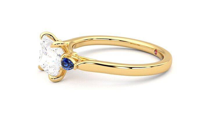 Taylor & Hart Faith Princess Engagement Ring 360 degree image 22