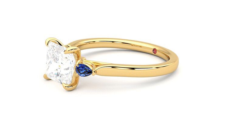 Taylor & Hart Faith Princess Engagement Ring 360 degree image 23